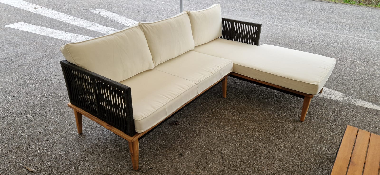 Sofa, Couch, Kissen, Beige, Sektionssofa