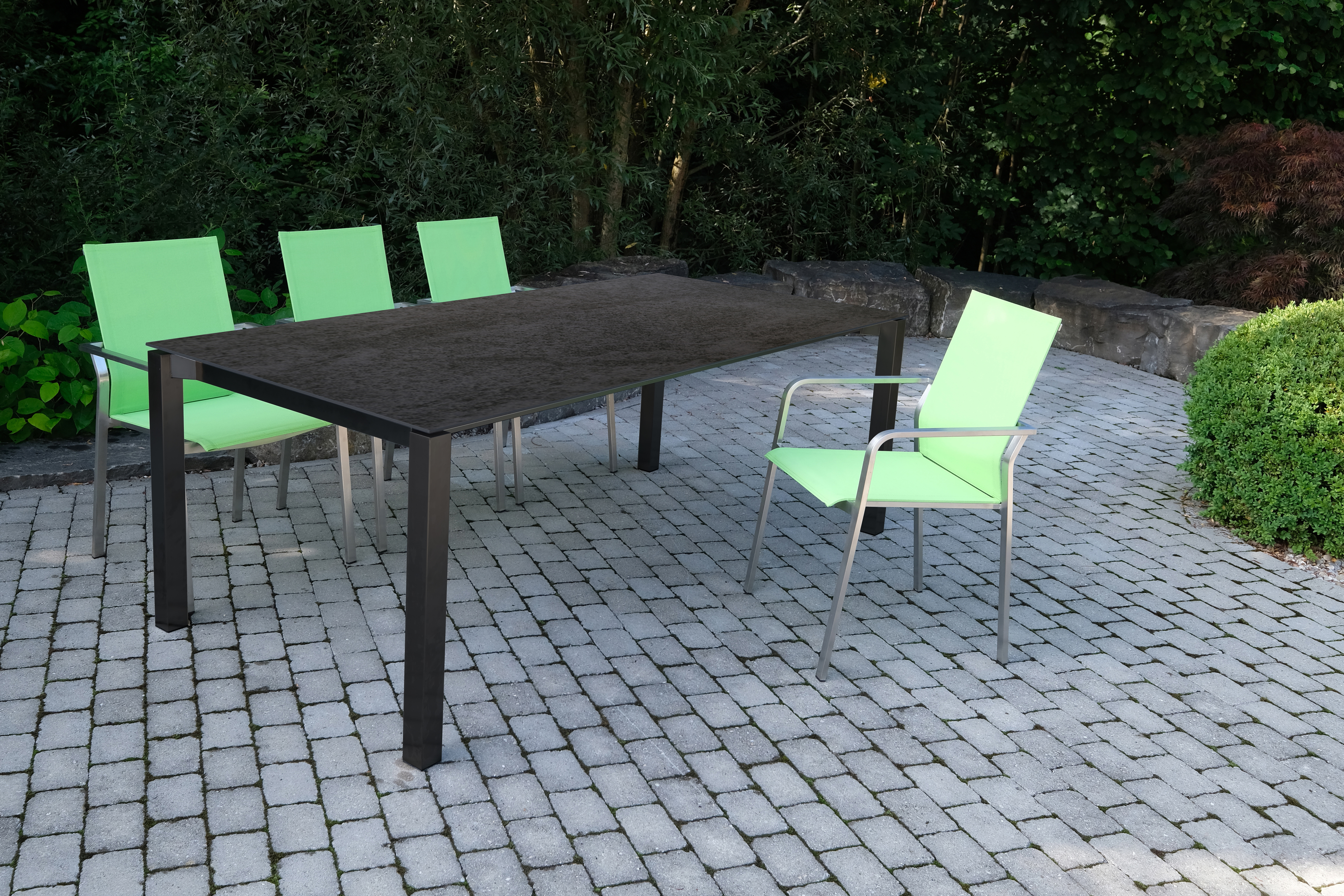 Keramiktisch Nevio 20,150x90 cm, anthrazit wolkig, Verlän...