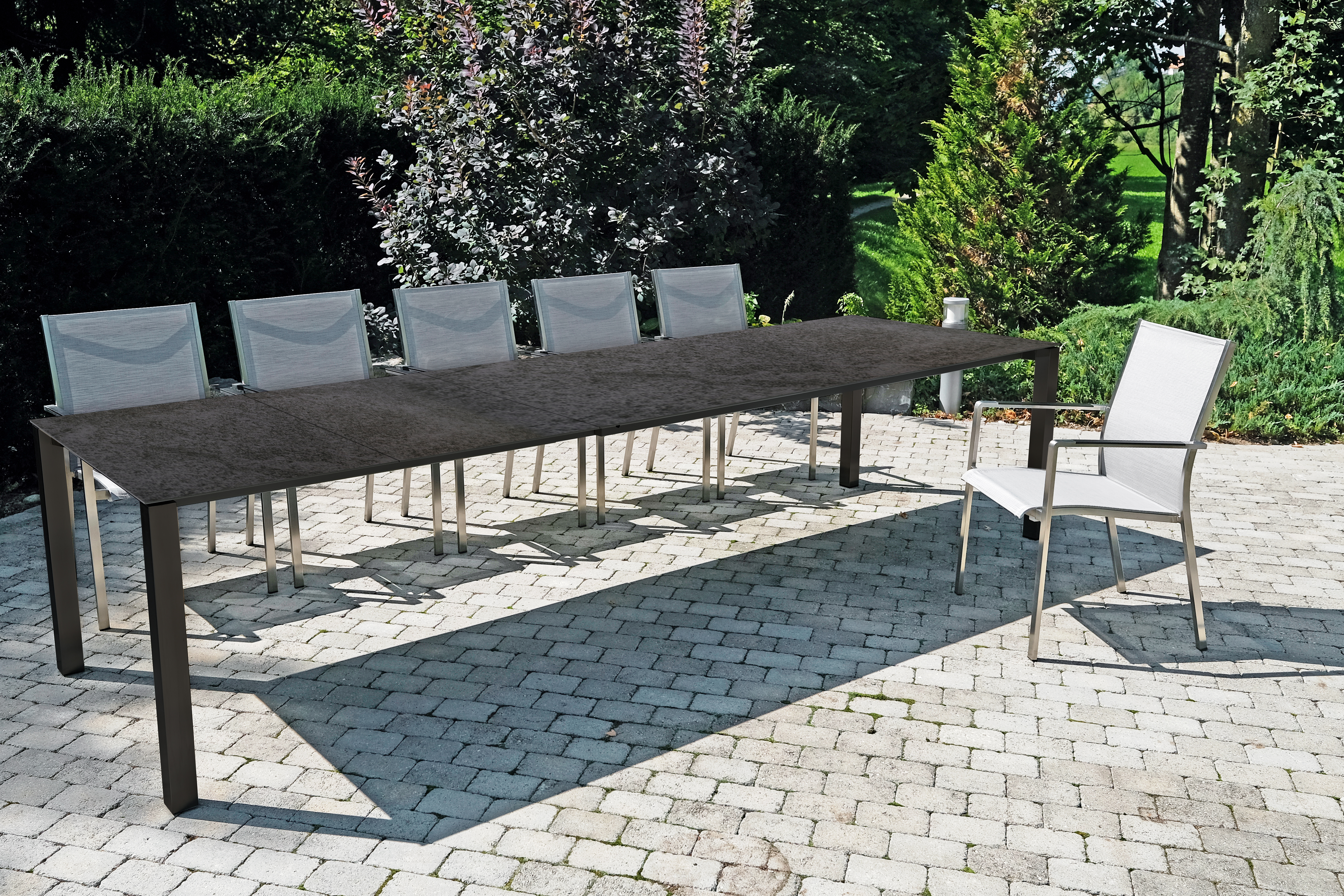 Keramiktisch Nevio anthrazit wolkig