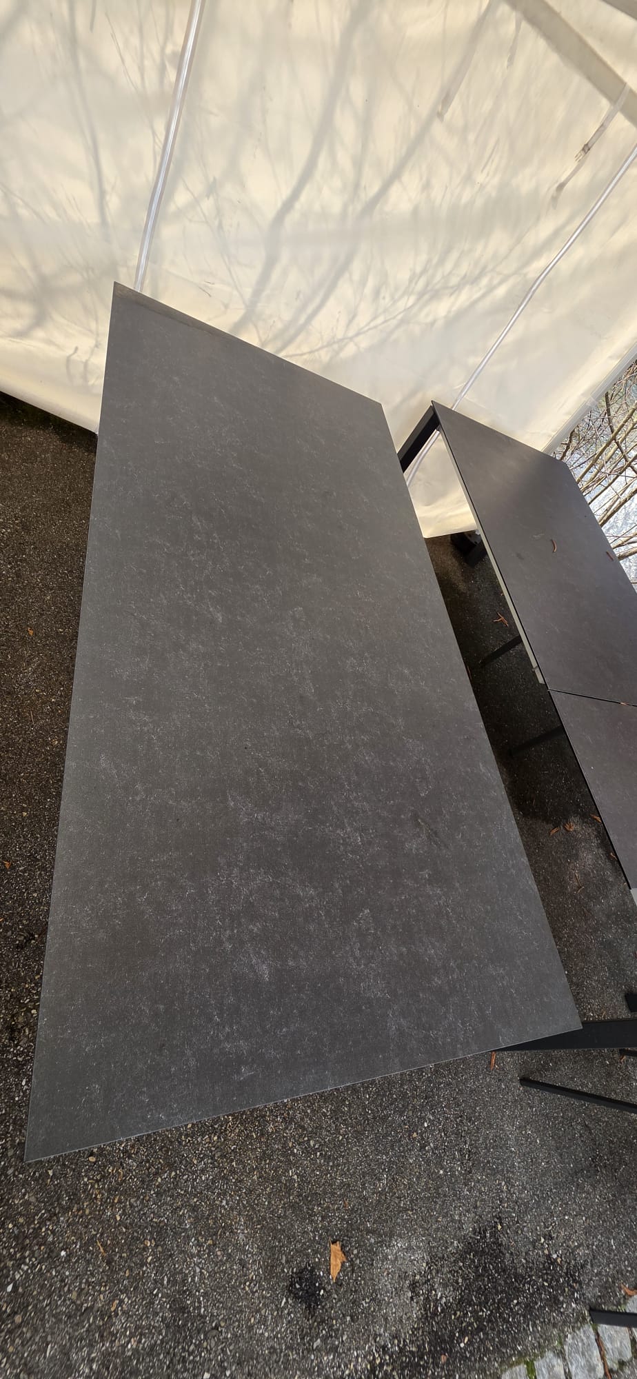 schreibtischplatte, steinoptik, grau, tischplatte, platten