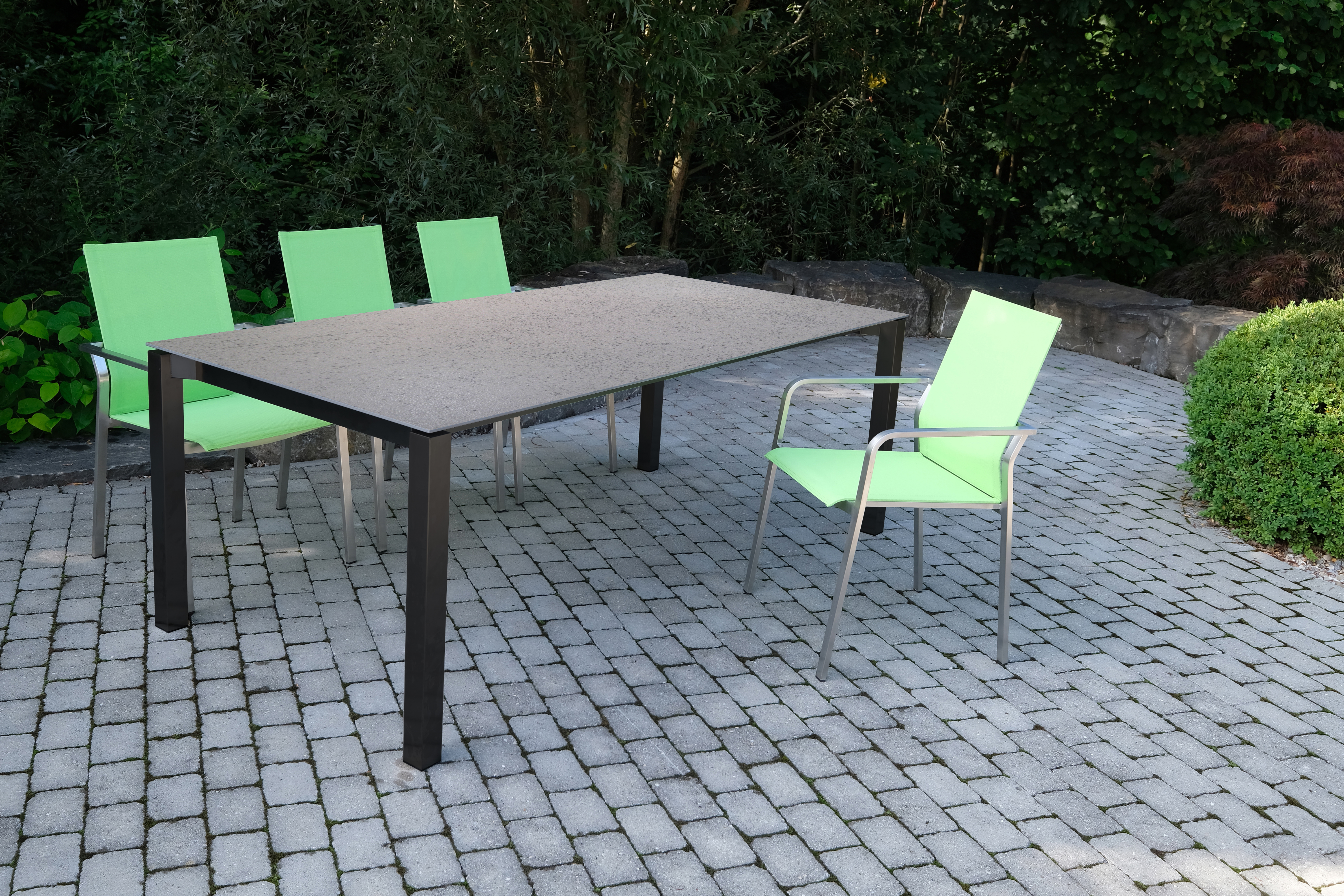 Keramiktisch Nevio 20,150x90 cm, grau, Verlängerung auf 2...