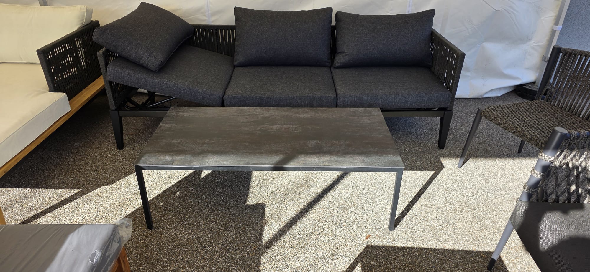 Sofa, Gartenmöbel, Sitzgarnitur, Kissen, Couchtisch